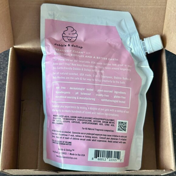 🫧 Dabble & Dollop 3-in-1 Coconut Bubble Bath, Body Wash & Shampoo Refill ~ NIB! - Picture 5 of 6